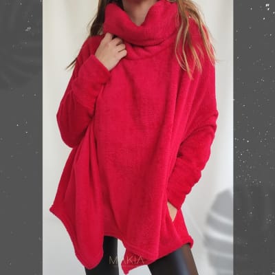 SWEATER-JACKSON-CORDERITO-ROJO-LISO SWEATER-JACKSON-CORDERITO-ROJO-LISO