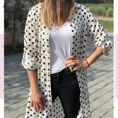 KIMONO BLANCO LUNARES ORO KIMONO BLANCO LUNARES ORO