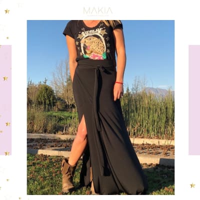 FALDA ENVOLVENTE LYCRA NEGRA FALDA ENVOLVENTE LYCRA NEGRA