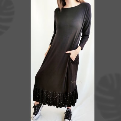 VESTIDO-LARGO-MODAL-NEGRO-LUNARES VESTIDO-LARGO-MODAL-NEGRO-LUNARES