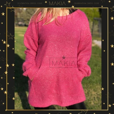 POLERON FLORENCIA LANILLA FUCSIA POLERON FLORENCIA LANILLA FUCSIA