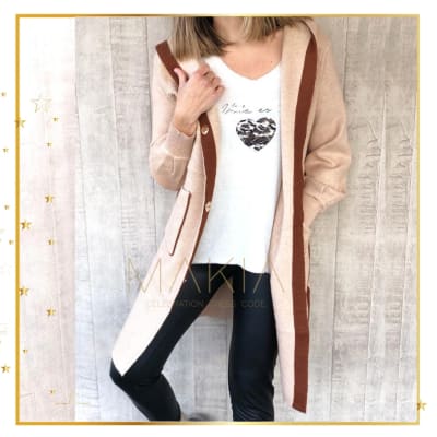 ABRIGO BEIGE CAPUCHA/CAFE ABRIGO BEIGE CAPUCHA/CAFE