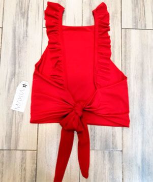 PETO VUELOS HALTER ROJO PETO VUELOS HALTER ROJO