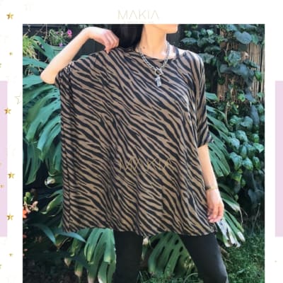 POLERA MARLI CEBRA CAFÉ POLERA MARLI CEBRA CAFÉ
