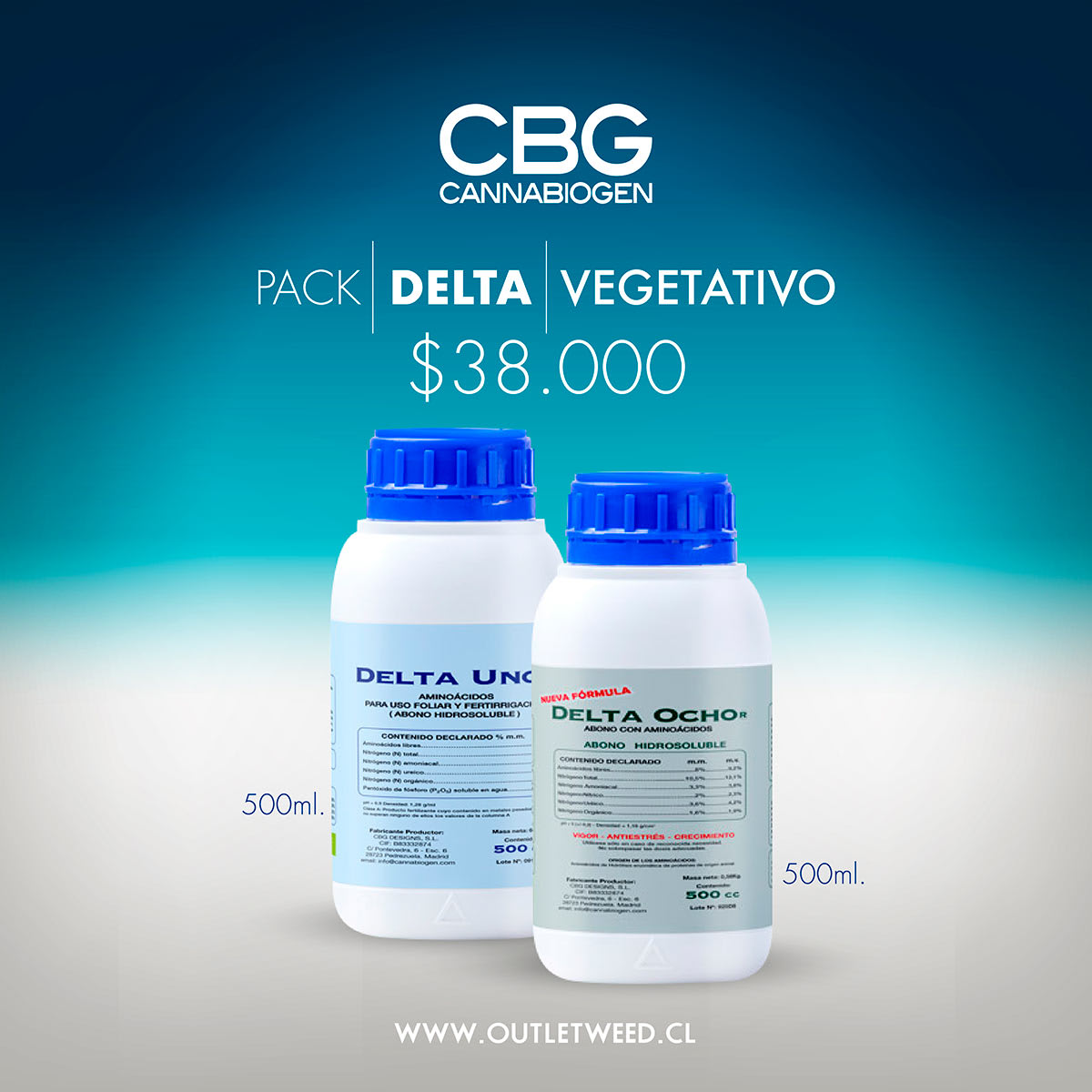 Promo Delta Vegetativo | 500ml. | Cannabiogen1
