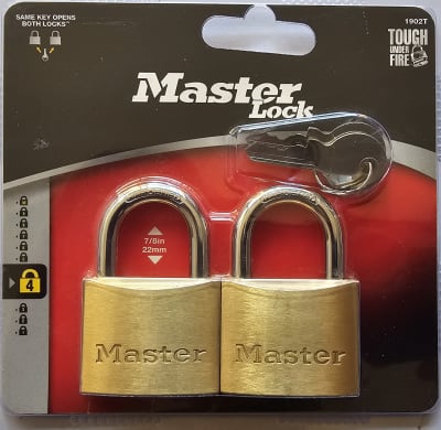 CANDADO MASTER LOCK 1902D 40MM (PACK 2 UNDS)