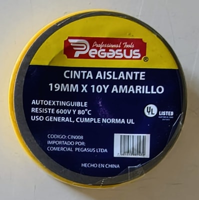 CINTA AISLANTE PVC AMARILLA 10Y