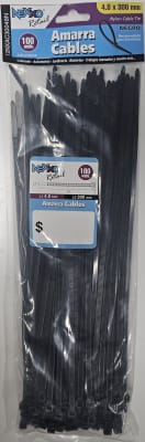 AMARRA PLASTICA 300*4,8MM NEGRO (100 PCS)