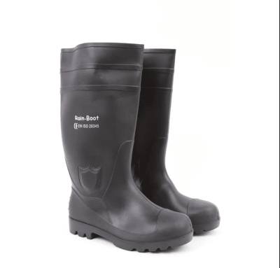 BOTA PVC INDUSTRIAL NEGRA PUNTA-PLANTA ACERO N°441