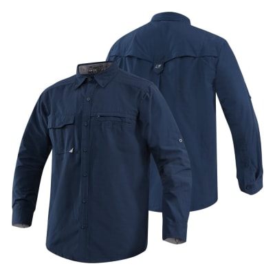 CAMISA OUTDOOR AZUL BLACK WOLF T/M