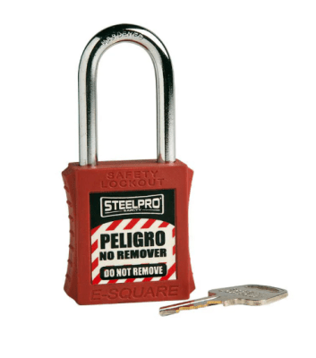 CANDADO LOCKOUT X-10 STEELPRO ROJO