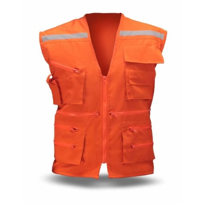 CHALECO GEOLOGO POUPLIN NARANJO T/L1