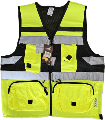 CHALECO GEOLOGO MINERO AMARILLO FLUOR T/XL