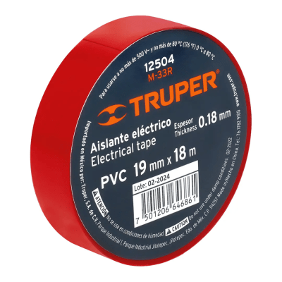 CINTA AISLANTE ROJO 3/4 X 18M TRUPER1