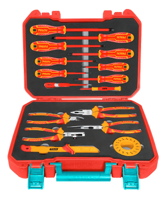 Set De 16 Herramientas Aisladas Para Eléctricidad Naranja