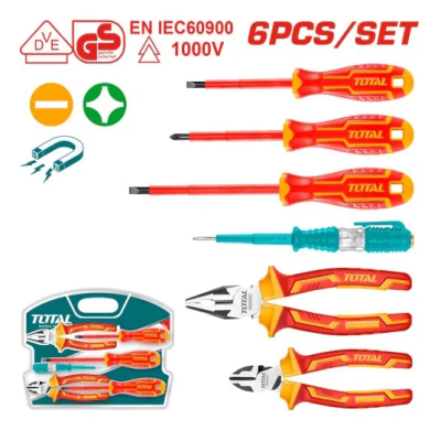 Juego de 6 destornilladores para electricista1