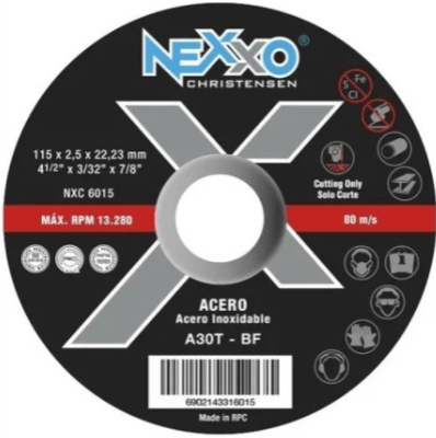 DISCO CORTE 4 1/2 PLG NEXXO 2,5MM