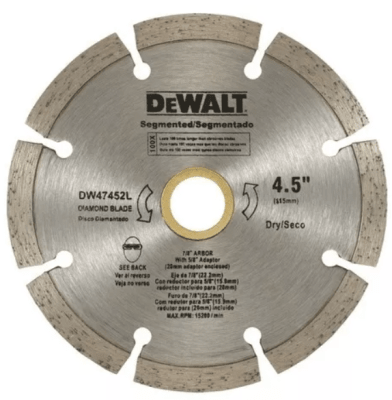 DISCO DIAMANTADO DEWALT 115MM DW47452L SEGMENTADO