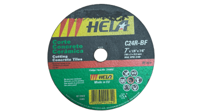 DISCO HELA CORTE CONCRETO CERAMICA 7 PLG X1/8 PLG X7/8