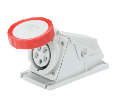 ENCHUFE HEMBRA SOBREPUESTO 3P+T 380 V ROJO