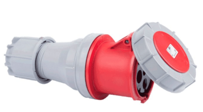 ENCHUFE VOLANTE 63 A 380-415V+5PLEGRAND ROJO HEMBRA 587881