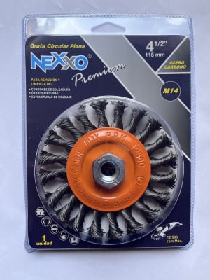 GRATA PLANA TRENZADA ACERO 4 1/2 M141