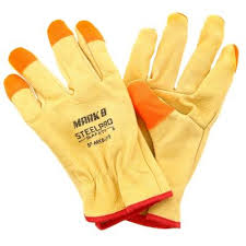 GUANTE CABRITILLA S/FORRO AMARILLO-NARANJO  HI-VISIBILY1