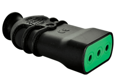 ENCHUFE HEMBRA 2P+T 10A 250VAC NEGRO