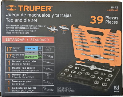 JUEGO TERRAJA MACHO Y HEMBRA 39 PIEZAS TRUPER