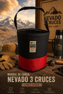 MORRAL DE CARGA NEVADO 3 CRUCES 26 X 30 CMS
