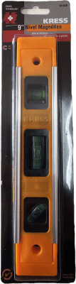 NIVEL MAGNÉTICO KRESS 9 PULGADAS BORDE METALICO 10194H