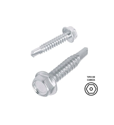 TORNILLO CAB. HEXAGONAL P/BROCA SIN/GOLILLA12-14 ZN 3/4*  (c/50 UN)