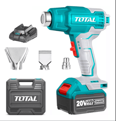 PISTOLA DE CALOR INALAMBRICA 20V CON 3 BOQUILLAS S/CARG-S/BAT. TBLI2002 TOTAL1