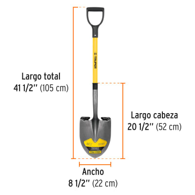 PALA TRUPER PUNTA HUEVO MANGO FIBRA