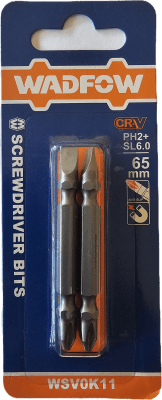 PUNTA DE DESTORNILLADOR PH2 SL6.0 WADFOW  65MM (2 PIEZAS)1
