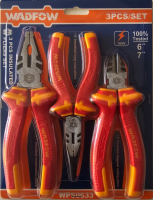SET DE ALICATES WADFOW 3PCS 1000V WPS0633