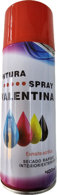 SPRAY ESMALTE ACRILICO ROJO 400 CC VALENTINA