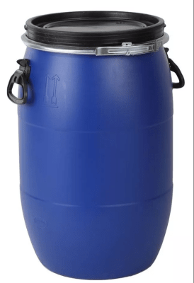 TAMBOR PLASTICO AZUL TAPA Y ZUNCHO