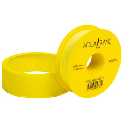 CINTA TEFLON 3/4 (19MM) X 15 MTS X 0,2MM AMARILLO ALTA DENSIDAD
