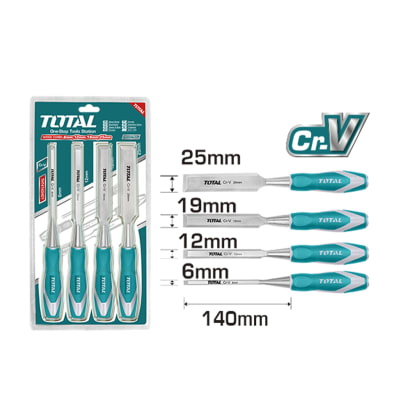 JUEGO DE CINCELES DE MADERA 4 PZ TOTAL THT41K04011