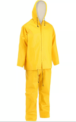 TRAJE GOMA AMARILLO C/BOLSO IMPERMEABLE TALLA 42