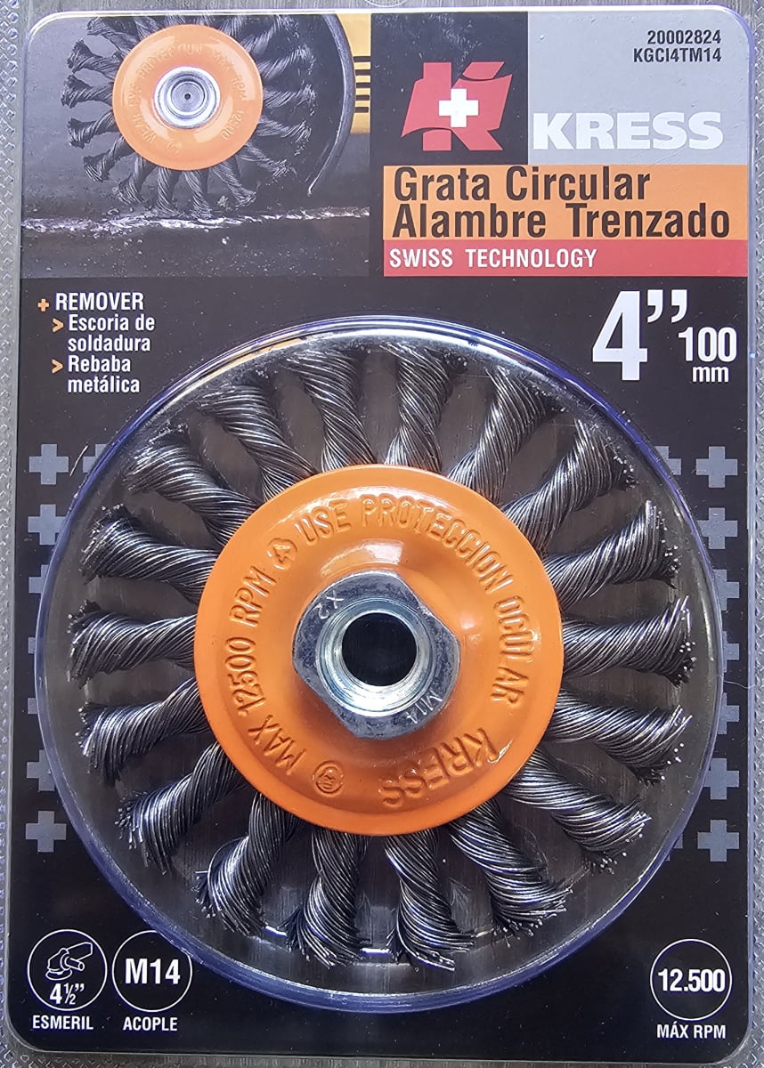 GRATA CIRCULAR TRENZADA 4 1/2