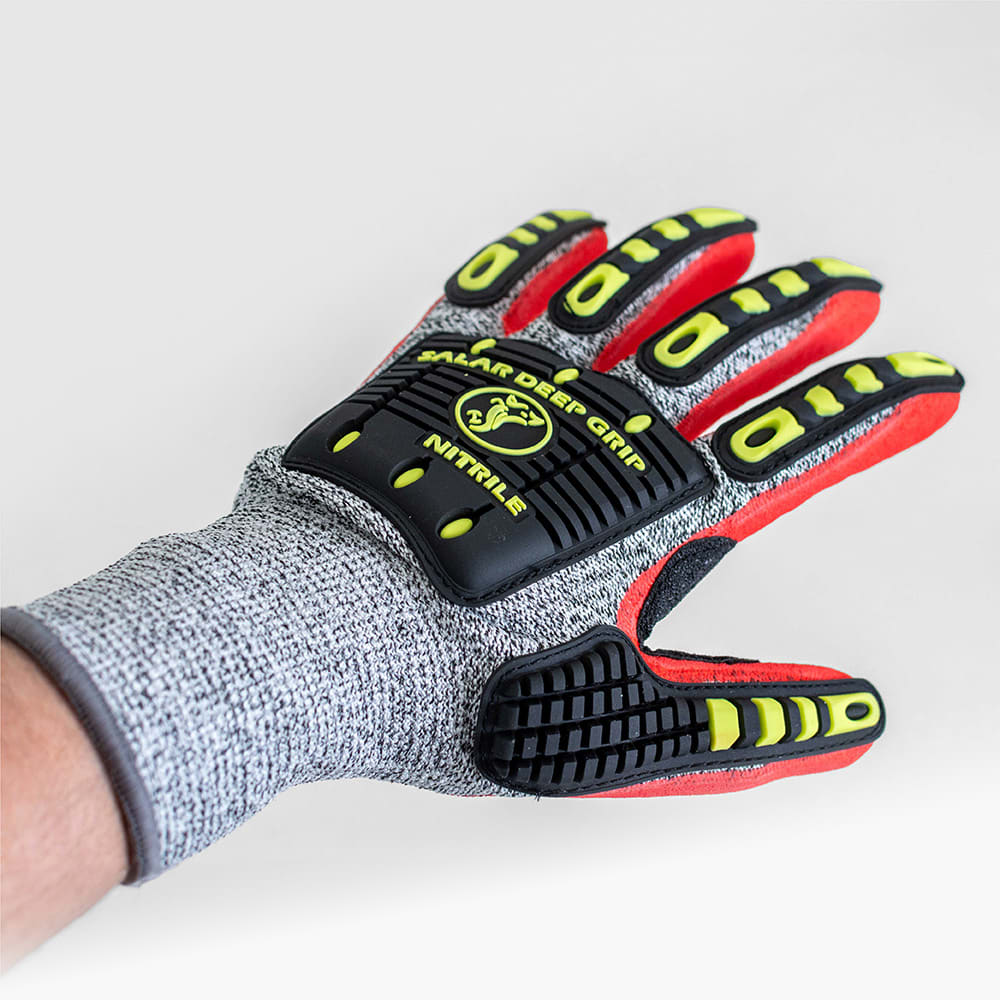 GUANTE ANTI GOLPE RESISTENTE AL CORTE- NITRILO T/ L-102