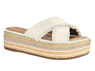 Sandalia Plataforma Plana Tejido Blanca Z2281 0003 Sandalia Plataforma Plana Tejido Blanca Z2281 0003