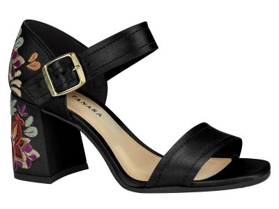 SANDALIA BORDADA SATIN NEGRA T0971 0002 SANDALIA BORDADA SATIN NEGRA T0971 0002