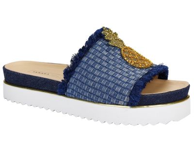 T1605 0002 SAND.TIPO BIRKENS TEJIDO TELAR Azul Jeans y PIÑA T1605 0002 SAND.TIPO BIRKENS TEJIDO TELAR Azul Jeans y PIÑA