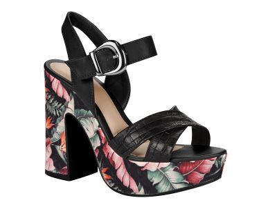 SANDALIA PLATAFORMA NEGRA FLORAL T1643 0002 SANDALIA PLATAFORMA NEGRA FLORAL T1643 0002