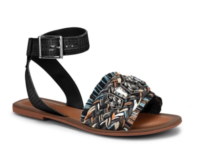 Sandalia Flats Enfeites Fibra Preta & Black t4521 0001 Sandalia Flats Enfeites Fibra Preta & Black t4521 0001