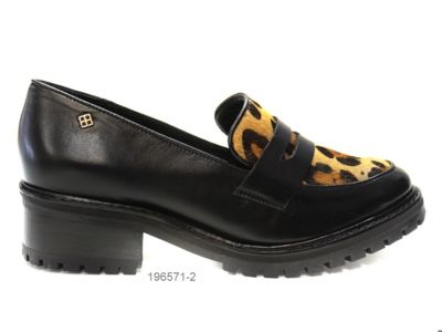Zapato Mocasín Plataforma Plana Negro Animal 196571 0029 Zapato Mocasín Plataforma Plana Negro Animal 196571 0029