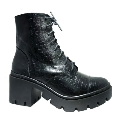 Bototo Militar Fashion Reptil Black F20136 02A Bototo Militar Fashion Reptil Black F20136 02A
